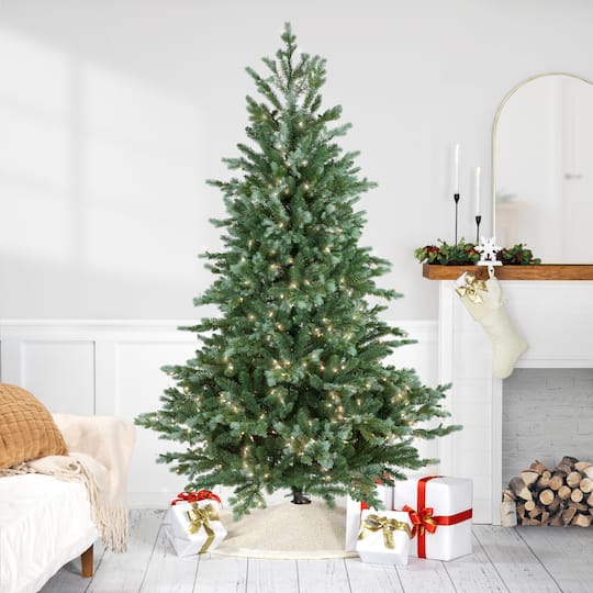 6Ft Pre-Lit Blue Spruce Medium Artificial Christmas Tree, Clear Lights By Northlight in Green | 6 ft | Michaels®